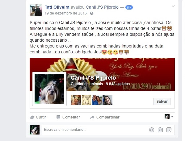 Avaliações do Canil