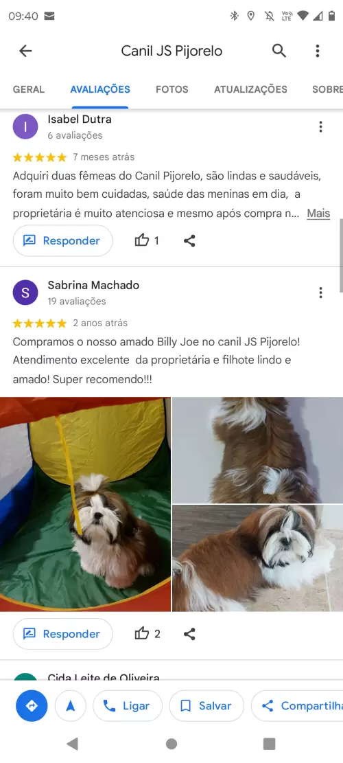 Avaliações do Canil